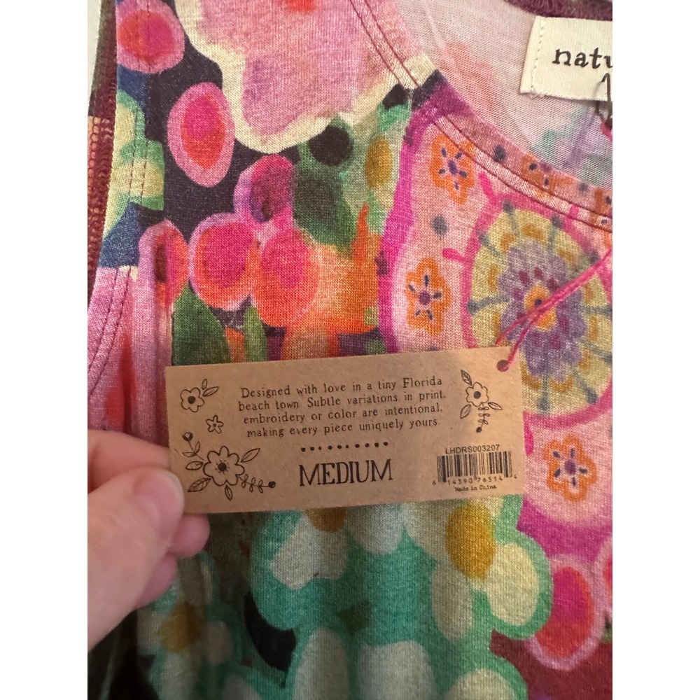 Natural Life Opal "ButterSoft" Ballet Dress - Pink Painted Garden Floral NWT Med - Picture 6 of 7